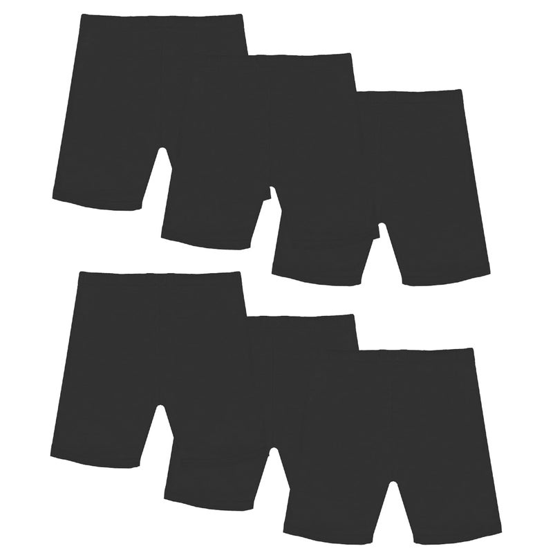 FreeNFond Girls Dance Shorts for Sports, Play Or Under Skirts, Pack of 6 Black - Image 1
